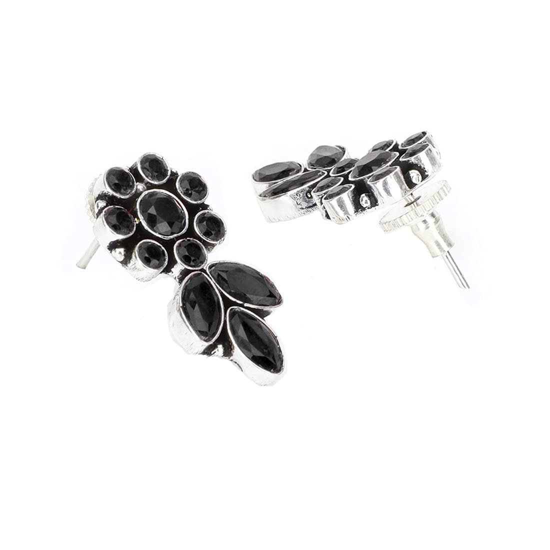 Buy ANTICO Traditional Ethnic Fancy Chain BLACK GOLD Oxidized Jhumka  Earrings for Girls and Women Online at Best Prices in India - JioMart.